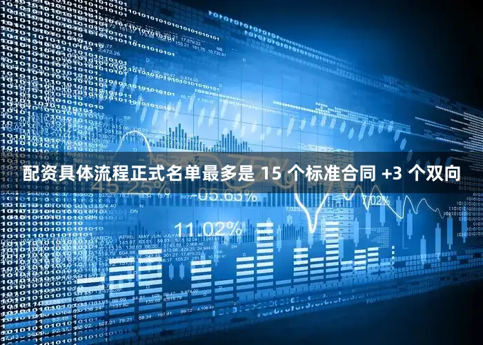 配资具体流程正式名单最多是 15 个标准合同 +3 个双向